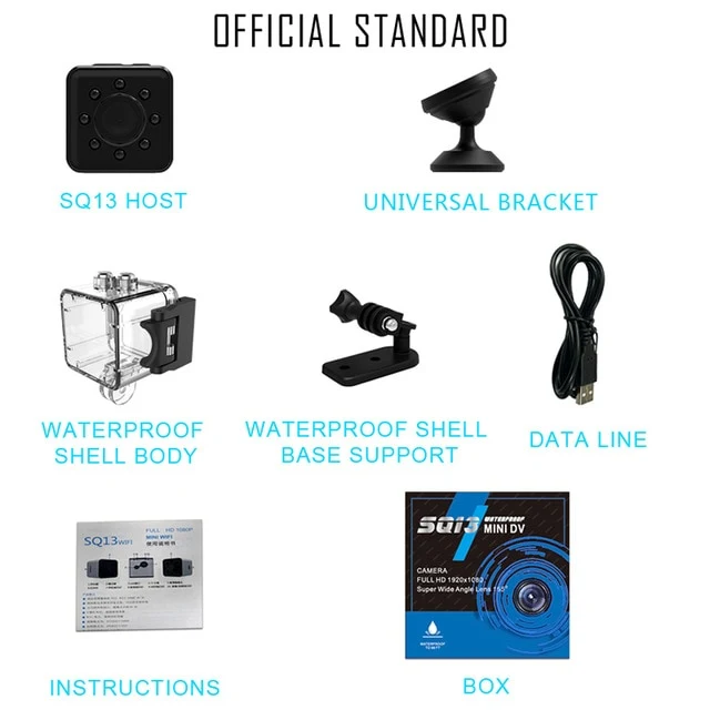 Wsdcam Mini Camera WIFI Camera SQ13 SQ23 SQ11 SQ12 FULL HD 1080P Night Vision Waterproof Shell CMOS Sensor Recorder Camcorder