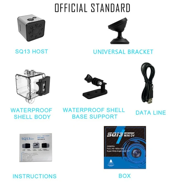 Wsdcam Mini Camera WIFI Camera SQ13 SQ23 SQ11 SQ12 FULL HD 1080P Night Vision Waterproof Shell CMOS Sensor Recorder Camcorder