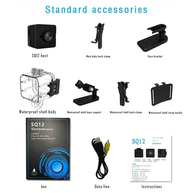 Original Mini Cam WIFI Camera SQ13 SQ23 SQ11 SQ12 FULL HD 1080P Night Vision Waterproof Shell CMOS Sensor Recorder Camcorder